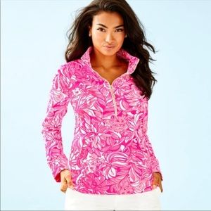 Lilly Pulitzer Skipper Popover in Pawsitive Cattitude Pink / White L
